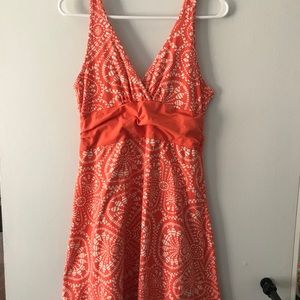 Activewear sundress in coral